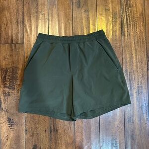 Lululemon Pace Breaker 5"  Linerless Shorts - Olive Green - Medium